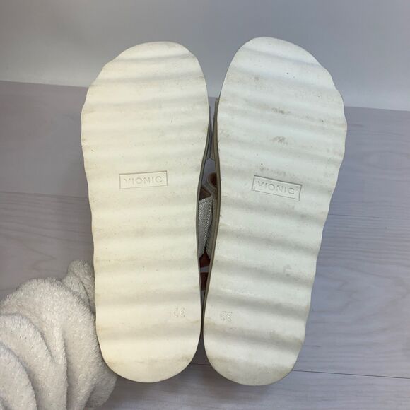 Vionic Womens Brandie Metallic Tip Slip On Sandals Size 11 Platform - Picture 6 of 10